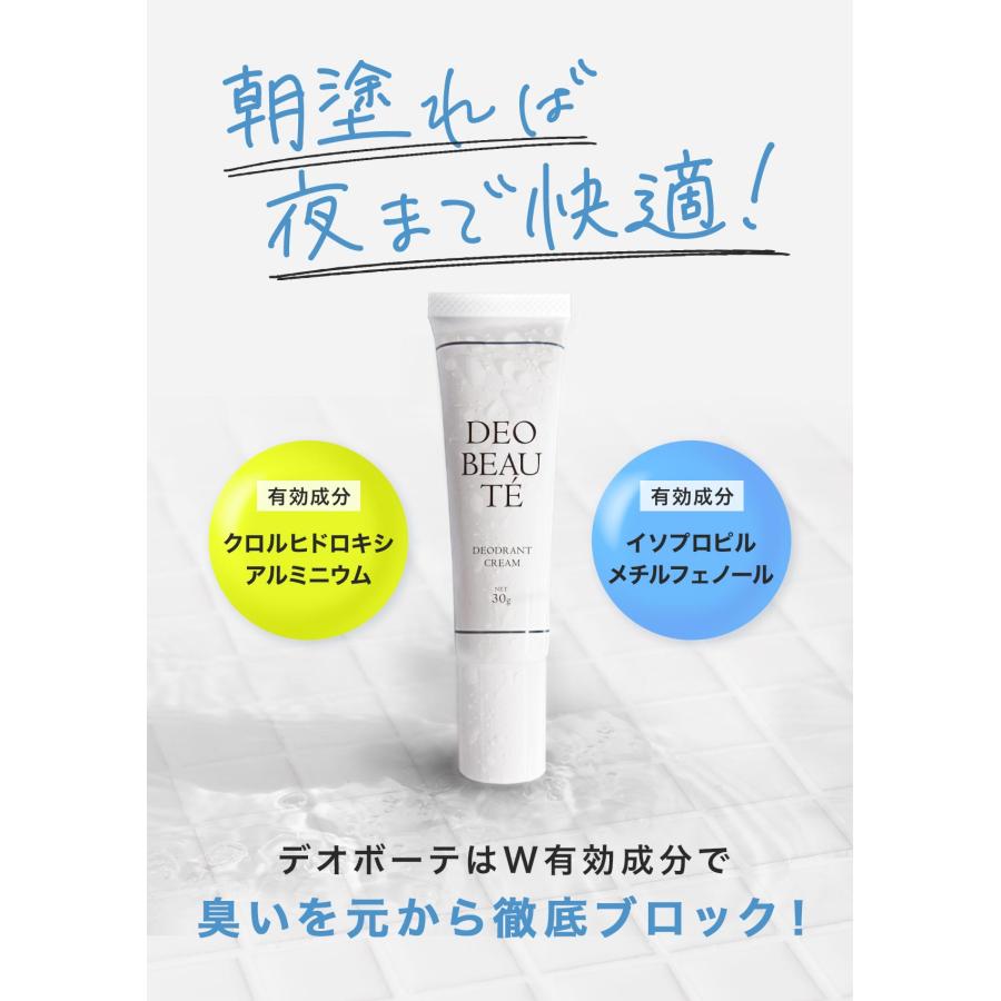 【20日10時まで！20%OFFタイムセール中】  わきが 制汗剤 脇の匂い デオボーテ デオドラント ワキガ対策 殺菌 クリーム  脇汗 止める方法 医薬部外品｜aroma-ric｜07