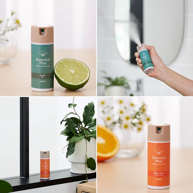 天然アロマ ルームフレグランス エッセンシャルミスト 50ml 選べる香り5種 | エッセンシャルオイル 精油 ルームスプレー アロマスプレー | アロミックスタイル | 15