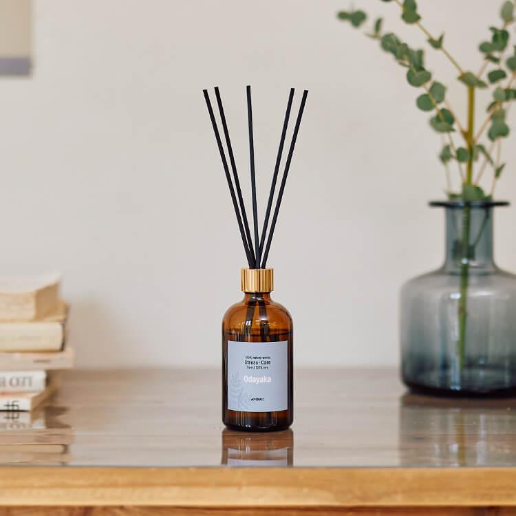 ストレスケア 天然アロマ リードディフューザー (120ml)  アロマディフューザー ルームフレグランス 芳香剤 スティック おしゃれ ギフト アロミックスタイル | アロミックスタイル | 15