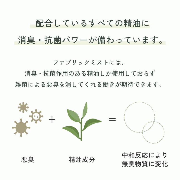 天然アロマ ファブリックミスト 消臭スプレー スタイリッシュグリーン (300ml) ファブリックスプレー 衣類 服 フレグランス アロミックスタイル | アロミックスタイル | 03