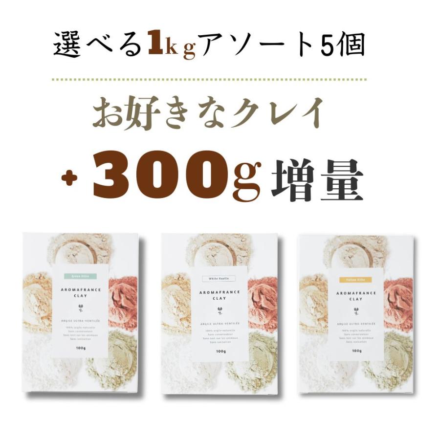 AromaFrance（アロマフランス） クレイ1kg 高純度 種類選べる 4箱 