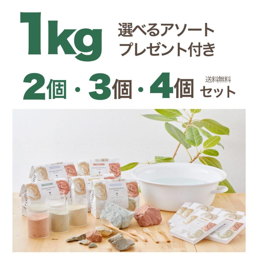 AromaFrance（アロマフランス） クレイ1kg 高純度 種類選べる 4箱