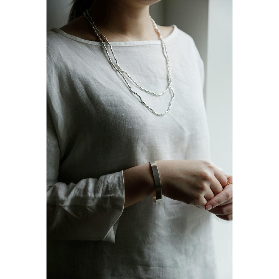 fog linen work（フォグリネンワーク） シルバービーズネックレス L 