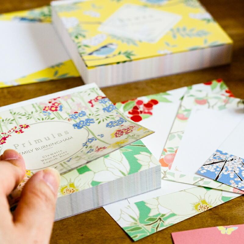 日本製 ブロックメモ エミリー バーニンガム Cozyca Products おしゃれ 花 Primulas Rowan メール便 訳ありセール