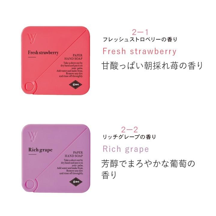 紙せっけん Washny Fruit ペーパーハンドソープ いい香り メール便 ペーパーソープ 紙石鹸 希少 持ち運び 携帯用