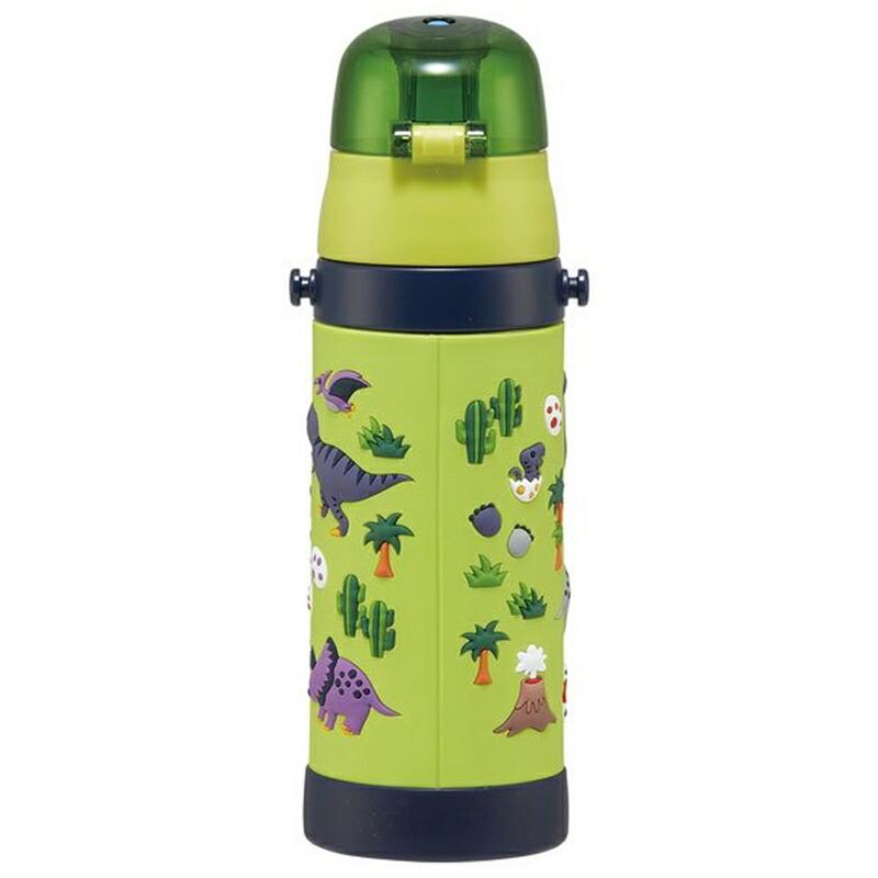 スケーター 水筒 キッズ ワンタッチ 3Dロック付ワンプッシュダイレクト