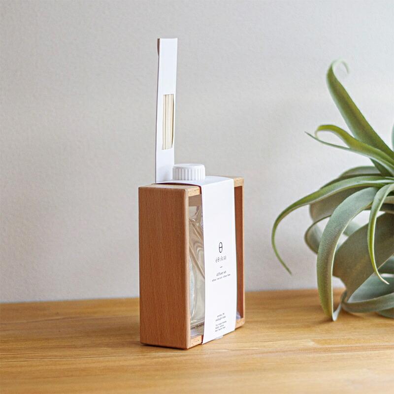 エシカ ディフューザーセット スティック付き おしゃれ容器 270ml 芳香