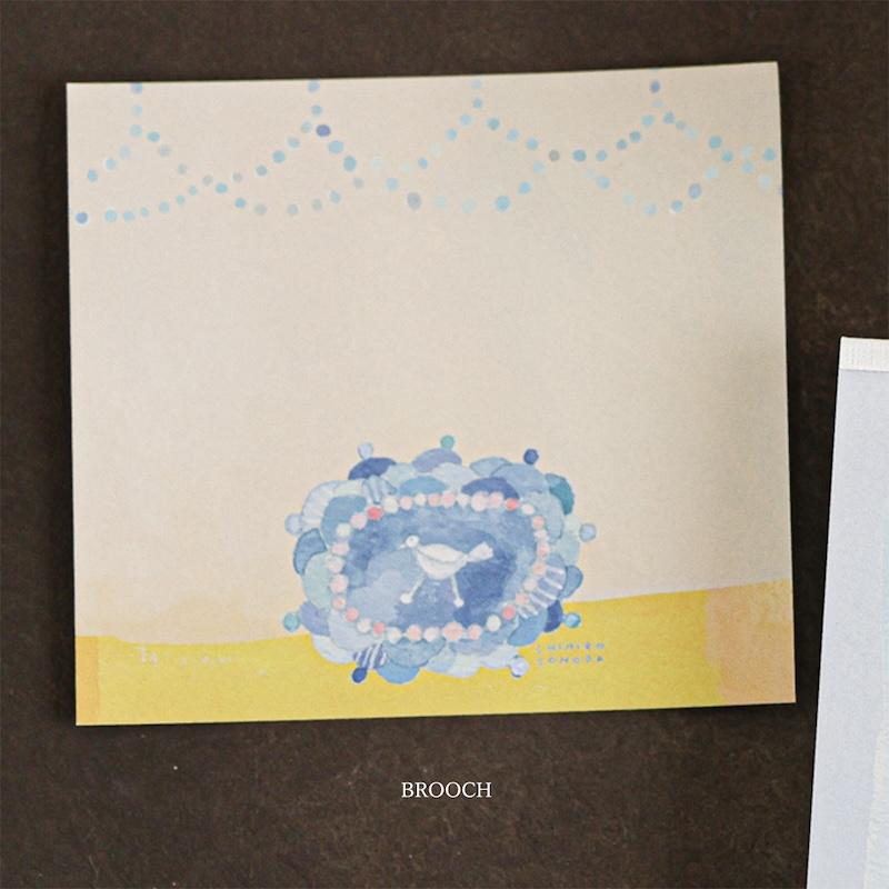 1~7営業日出荷 CHIHIRO SONODA ブロックメモ BROOCH 表現社 メモ帳