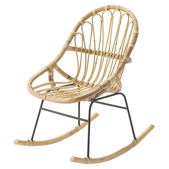 東谷 ロッキング チェア ラタン リラックス チェア ナチュラル