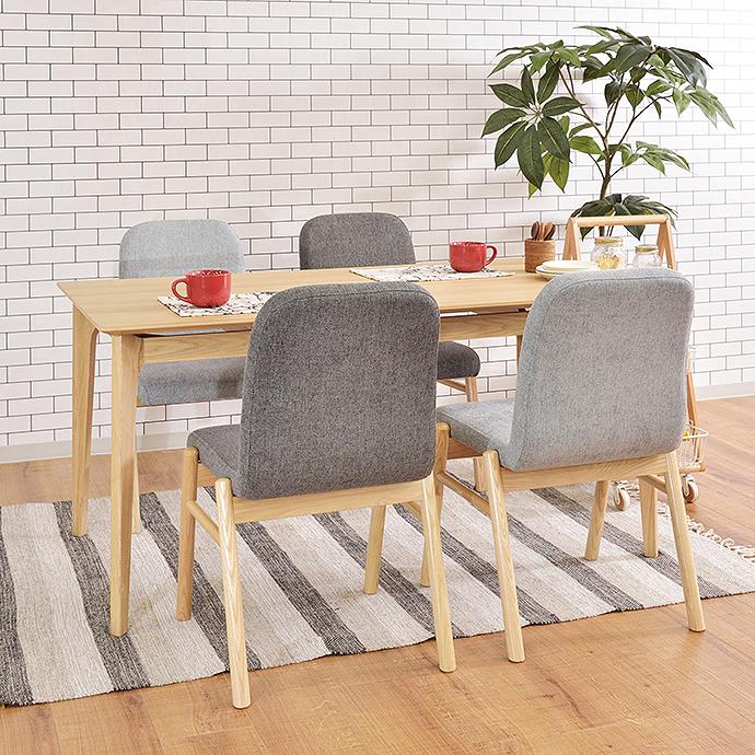 東谷 ファブリック ダイニングチェア ライトグレー ダークグレー