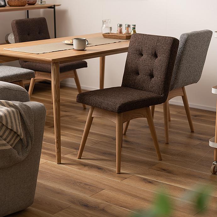 東谷 回転式 ファブリック ダイニングチェア ナチュラル カフェ 北欧