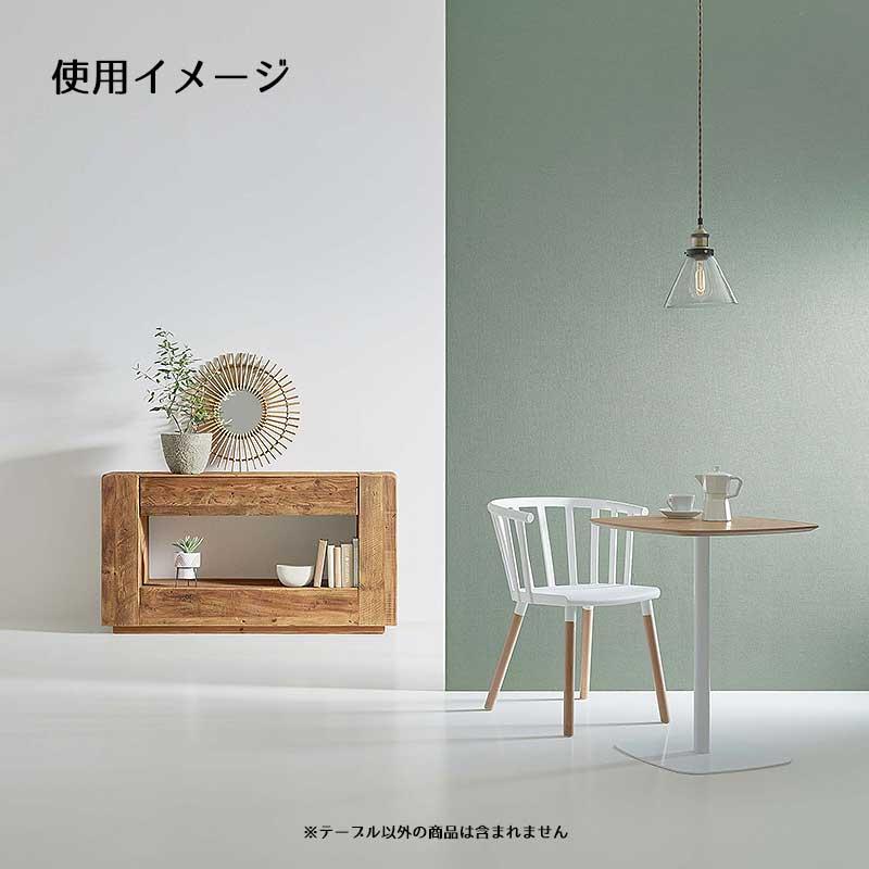 東谷 カフェ テーブル 60×60 cm ホワイト グレー オーク 1人用