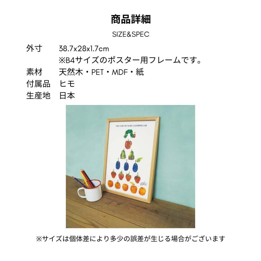 フルーツ ピラミッド エリック カール アート フレーム 約28x38.7cm Eric Carle Fruits Pyramid 食べ物 虫 イラスト 子供部屋 キッズルーム｜aromainterior｜12