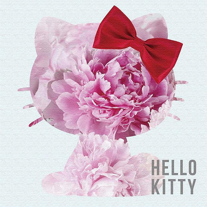ハローキティ デザイン アートパネル 日本製 HELLO KITTY イラスト