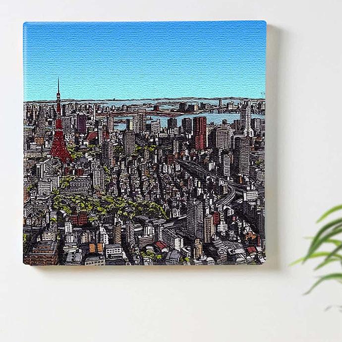 アートデリ 東京 街並み イラスト アートパネル 日本製 都市