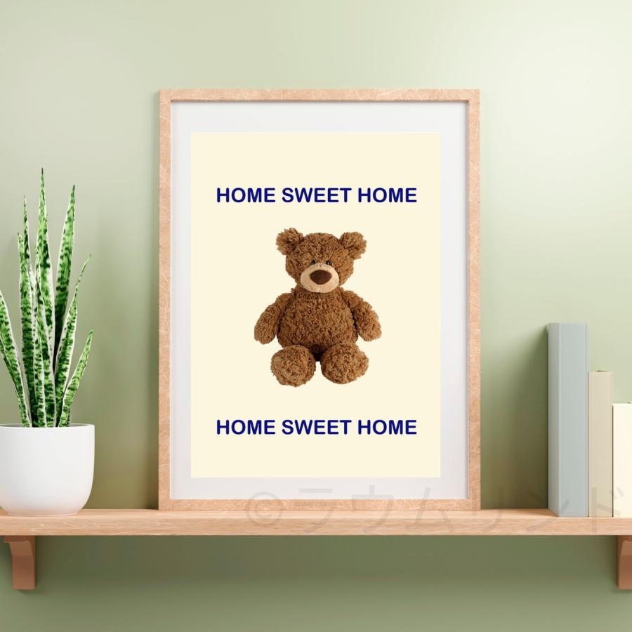 サラデママ テディベア アートポスター A4サイズ 20×30cm 動物イラスト