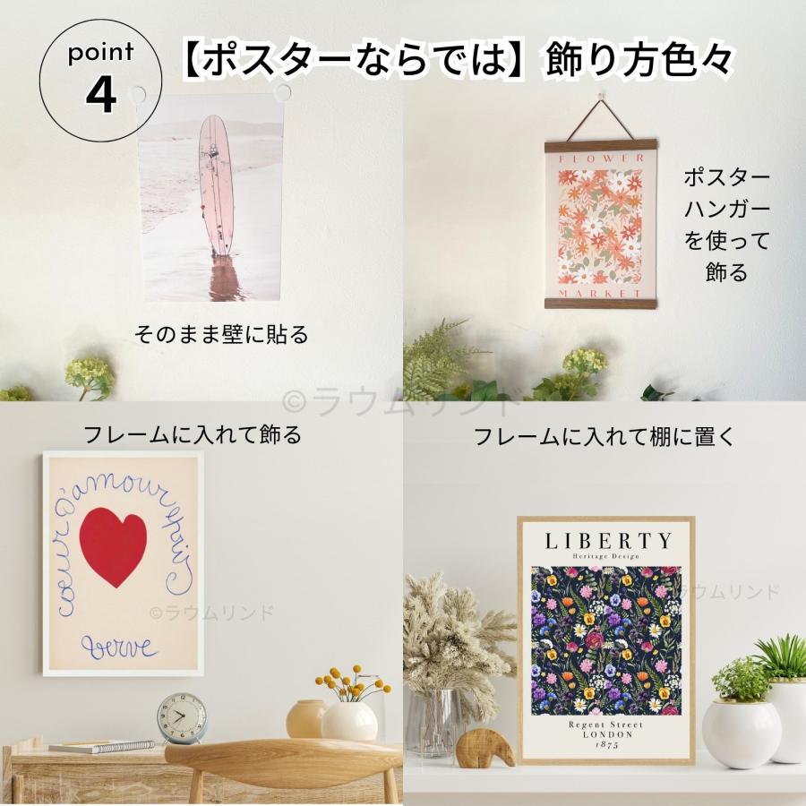 サラデママ ハートデザイン ポスター A4サイズ 21×30cm インテリア