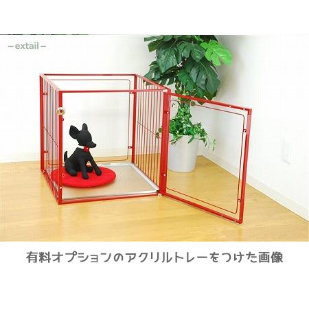 扉と後面がアクリル ケージ W60×D60×H60cm 小型犬 〜 中型犬用