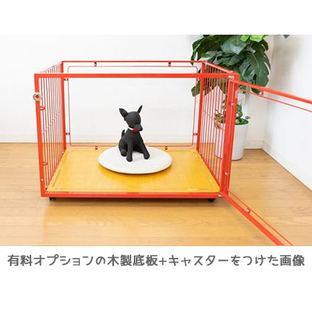 扉と後面がアクリル ケージ W90×D60×H60cm 小型犬 〜 中型犬用 6M