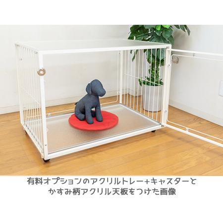 扉と後面がアクリル ケージ W90×D60×H60cm 小型犬 〜 中型犬用 6M