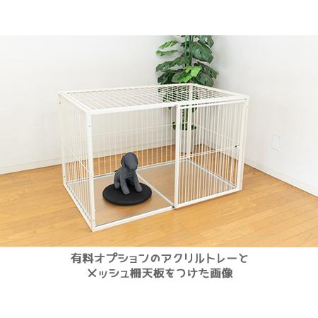 特別仕様 ケージ W120×D75×H75cm 小型犬 〜 中型犬用 MODERATE モデレート 白 エクステイル extail｜aromainterior｜05