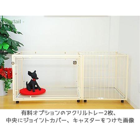 犬ケージ　extail 小型犬・中型犬向けのオシャレな広々ケージ 小型犬・中型犬用広めのケージ6MワイドメッシュRoomy白 - 犬猫用の