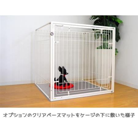 4面 メッシュ ケージ W90×D90×H90cm 中型犬 〜 大型犬用 9M 白 赤 黒