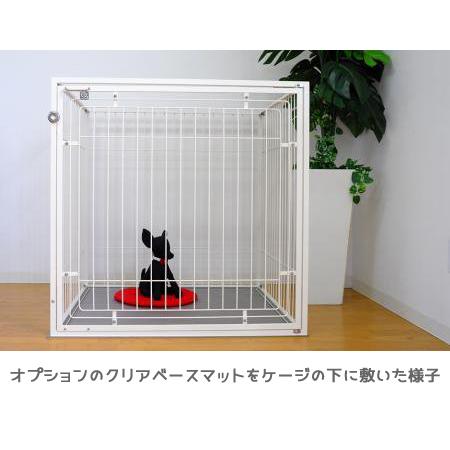 4面 メッシュ ケージ W90×D90×H90cm 中型犬 〜 大型犬用 9M 白 赤 黒