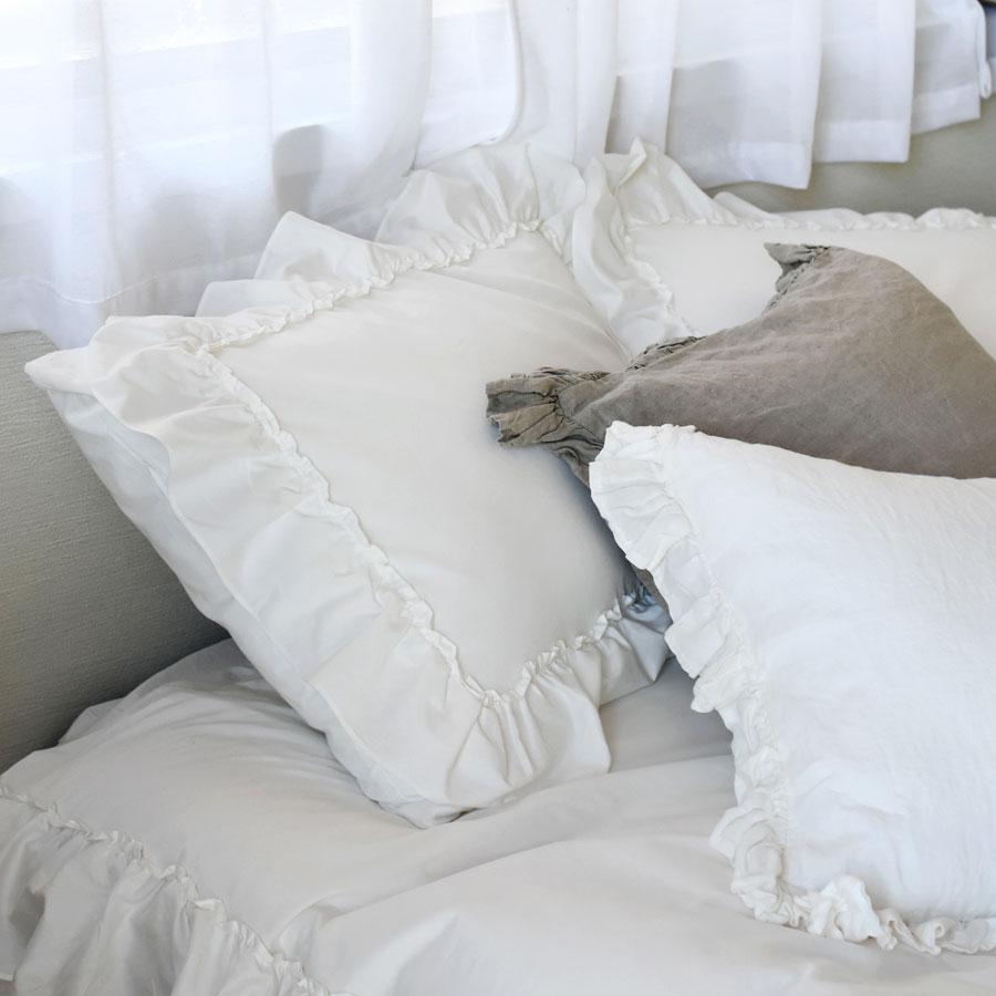 ベッドカバー おしゃれ ワイドダブル ホワイトフリル ベッド カバー4点セット Bedcover09 Wd アロマルーム 通販 Yahoo ショッピング