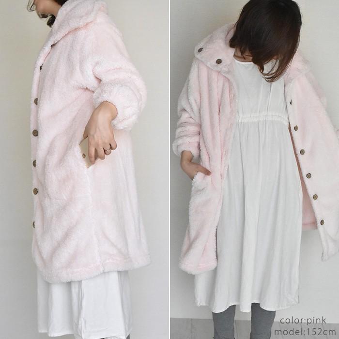 15 Off タイムセール ルームウェア ワンピース 冬 長袖 モコモコ レディース 前開き 厚手 ふわもこ ルームウエア Fuwamoco01 アロマルーム 通販 Yahoo ショッピング