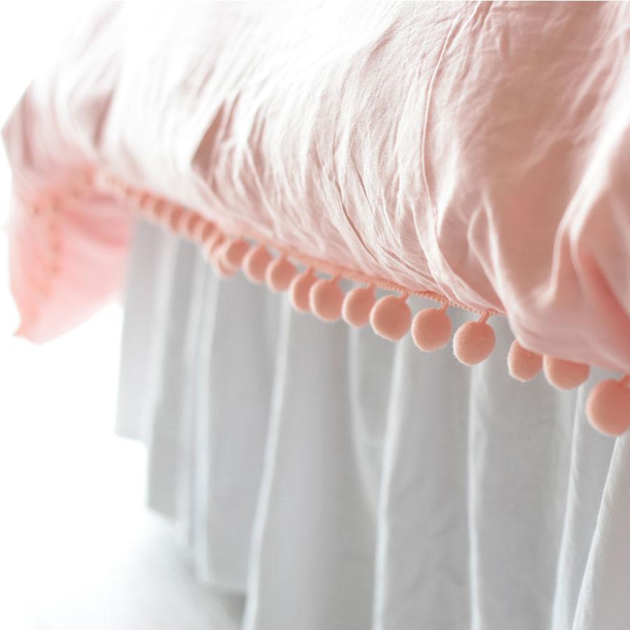 50 Off 新生活応援セール 掛け布団カバーセット ベッドカバー セット ポンポンフリルベッドカバーセット かわいい ベッド Js Pombk アロマルーム 通販 Yahoo ショッピング