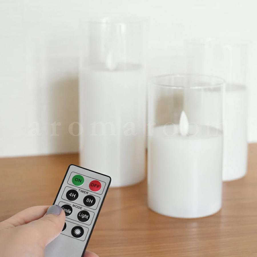 Led キャンドルライト ライト Ledキャンドルライト3点セット 電池式 リモコン タイマー 明るさ 点灯モード 揺れる 間接照明 照明 インテリア Led 3setcp アロマルーム 通販 Yahoo ショッピング
