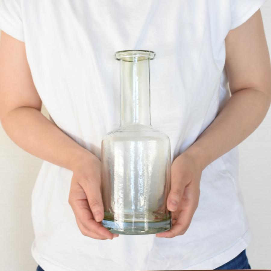 完売】花瓶 おしゃれ 花びん リサイクルガラスベースボトルS フラワー