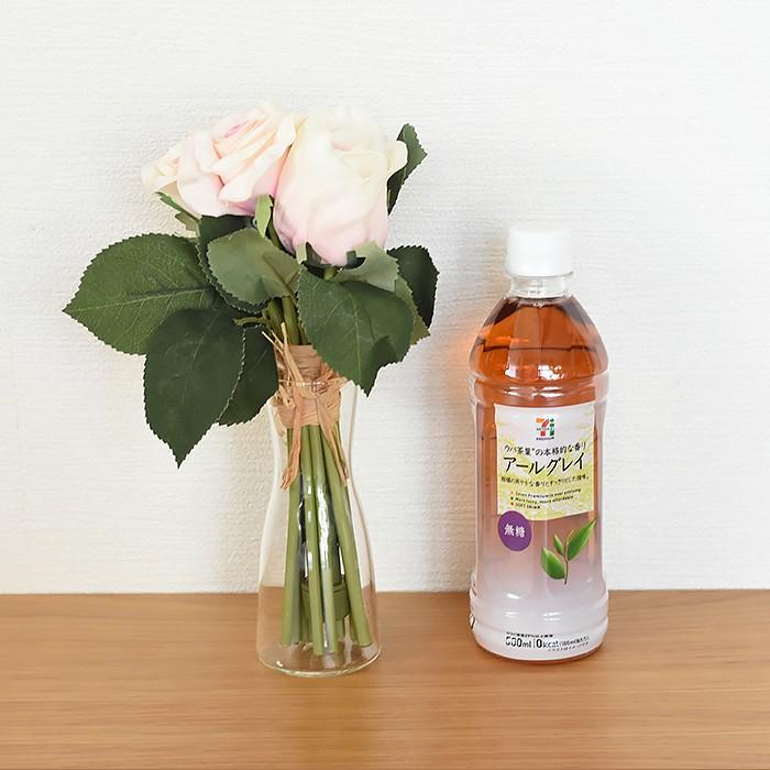 造花 ブーケ 女性 プレゼント 花瓶 フラワーベース VIA-K ガラスベース