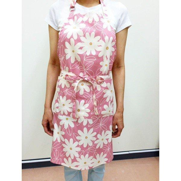 アトリエヌイ エプロン おしゃれ 花柄 フラワー ピンク レディース
