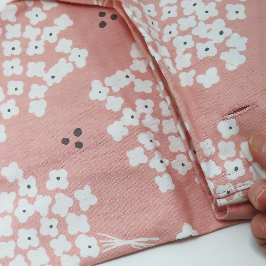エプロン 花柄 おしゃれ お花模様 フラワー ピンク 女性用エプロン