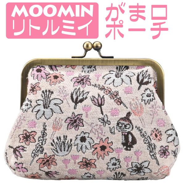 ポーチ ムーミン おしゃれ がま口ポーチ 化粧ポーチ 金口 リトルミイ 花柄 フラワー 花と遊ぶ 送料無料 特価