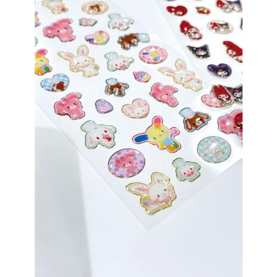 sanrio（サンリオ） シール 樹脂もりシール 2種セット ぷっくりシール