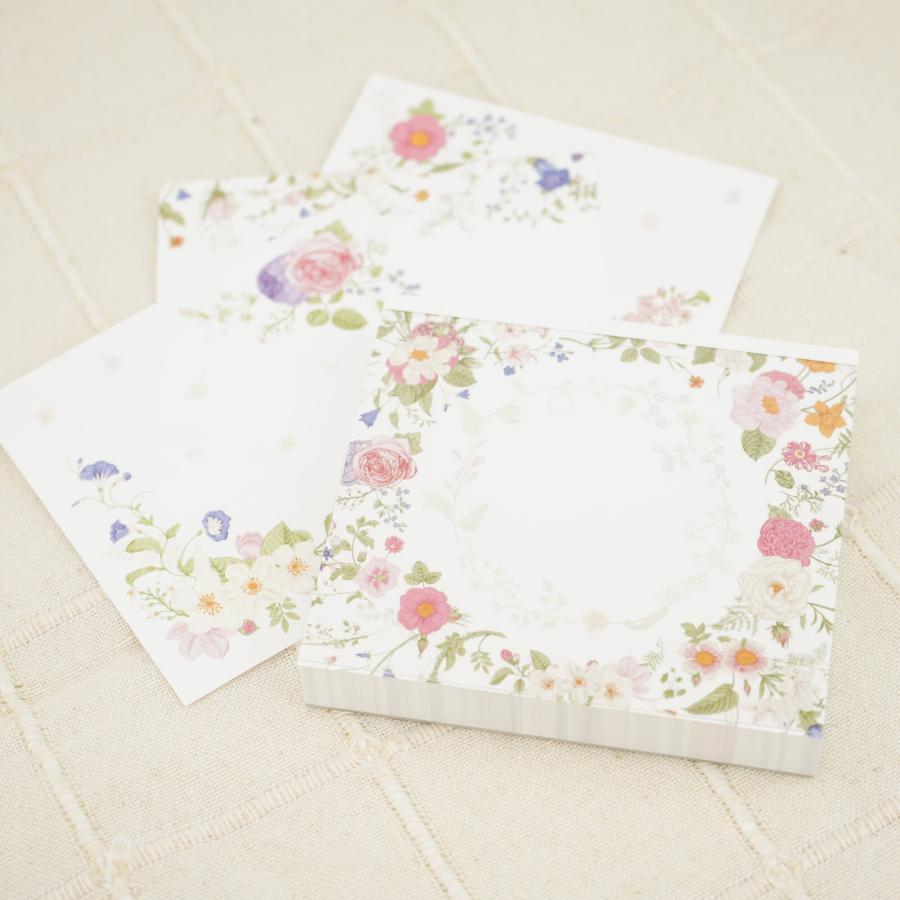 FRONTIER ブロックメモ（1冊120枚）2冊 メモ おしゃれ フラワー