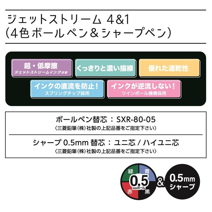 ジェットストリーム 4&1 サンリオ キャラクター ハンギョドン ４色ボールペンとシャーペンの多機能ペン メタリックグリーン 送料無料｜aromaself｜05