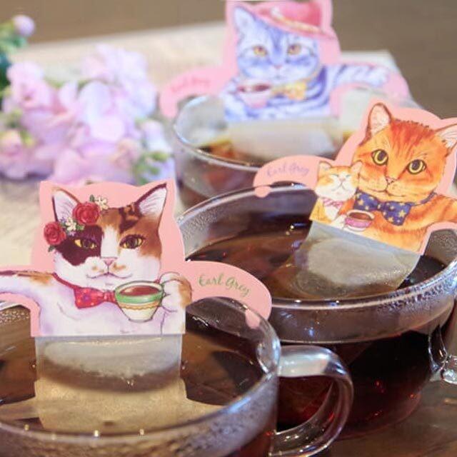 ねこ紅茶 アールグレイ チョコレートティー ティーバッグ ネコ キャットカフェ 2種類 送料無料｜aromaself｜05