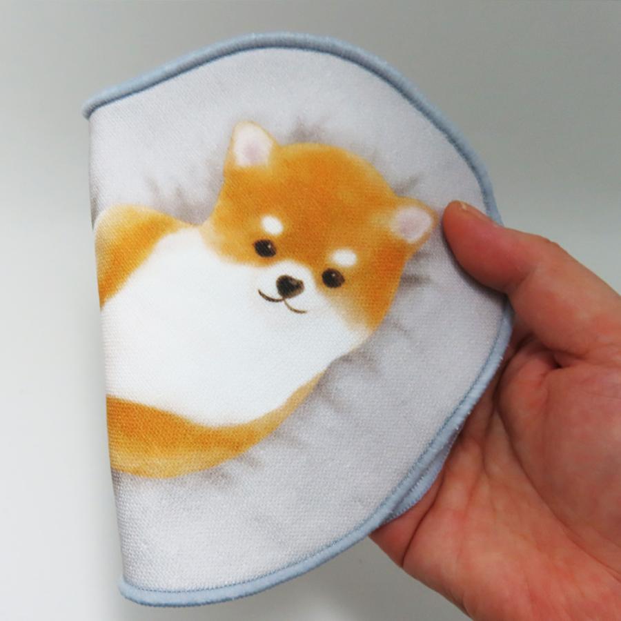 柴犬 猫 ガーゼタオル ミニタオル タオルハンカチ（表ガーゼ 裏パイル