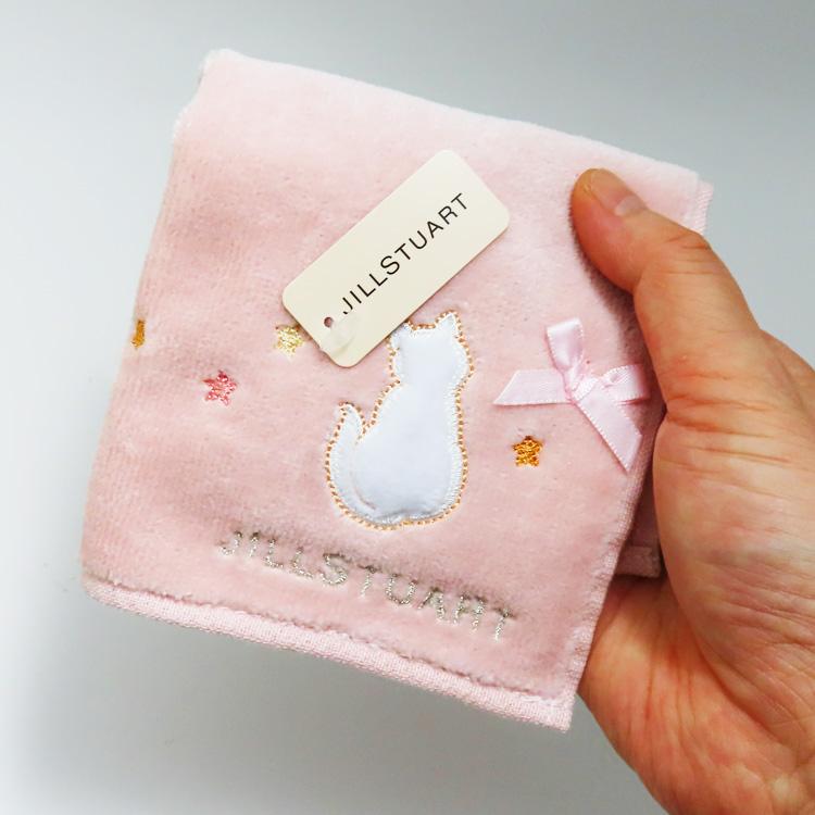 JILL STUART（ジルスチュアート） タオルハンカチ 猫 ネコ ミニタオル