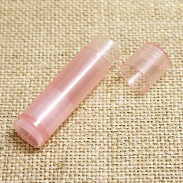 大人気新作 リップクリーム 容器 ケース ピンク 1本 空 詰め替え リップチューブ リップスティック メール便可 Wantannas Go Id