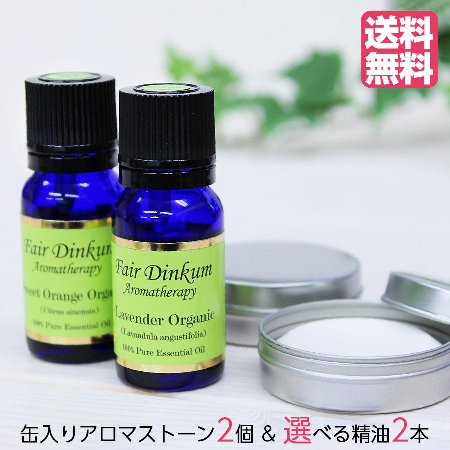 送料無料 アロマストーン 缶入り2個 お好きな精油2本セット アロマオイル セット アロマセット St 1s 02 夢香房 通販 Yahoo ショッピング
