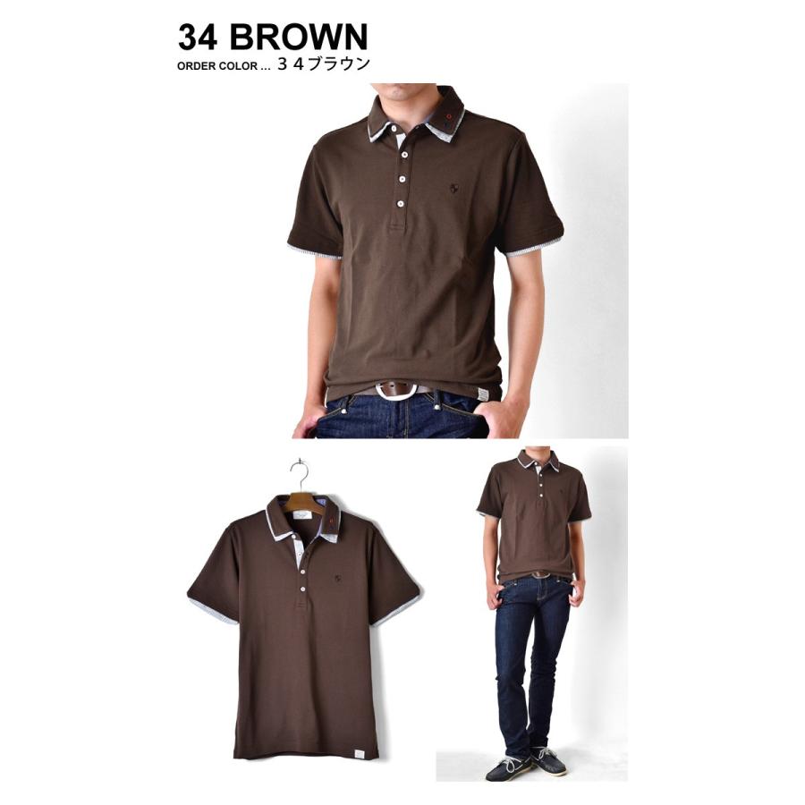 期間限定特価 ポロシャツ メンズ 半袖 夏 ヒッコリーストライプ 2枚衿 重ね着風 送料無料 通販y Pre Oceanicpark Es