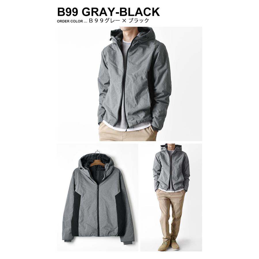 ARONA 暖かストレッチ 中綿ジャケット 発熱 メンズ 超撥水 防風