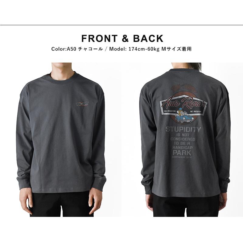 長袖 Tシャツ メンズ ストレッチ トムとジェリー タフィー レトロ