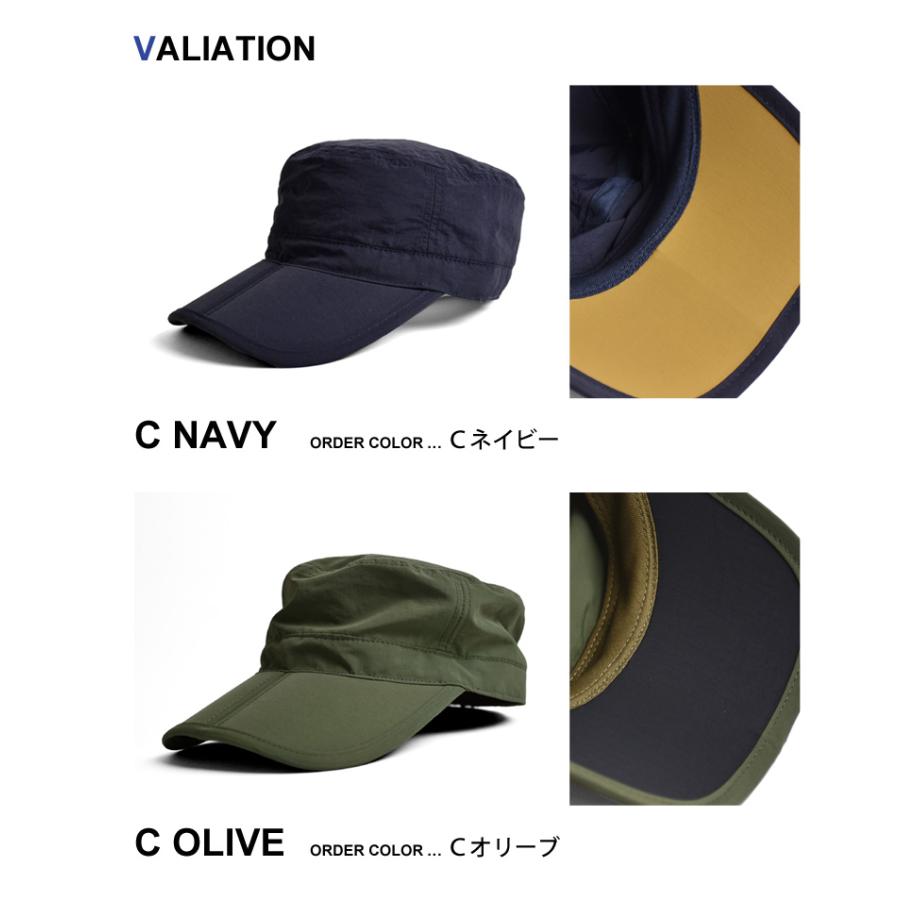 ARONA ワークキャップ メンズ レイルキャップ ポケッタブル 撥水 爆買