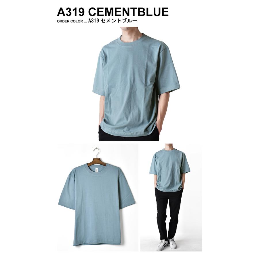 ARONA 無地 Tシャツ オーバーサイズ メンズ 5分袖 半袖 ストレッチ